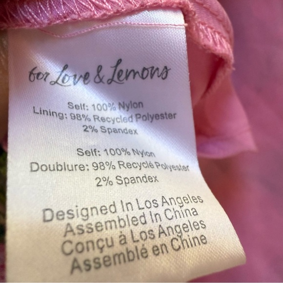 For Love and Lemons Luna Mini Dress embroidered Floral Pink - XS - Picture 7 of 15